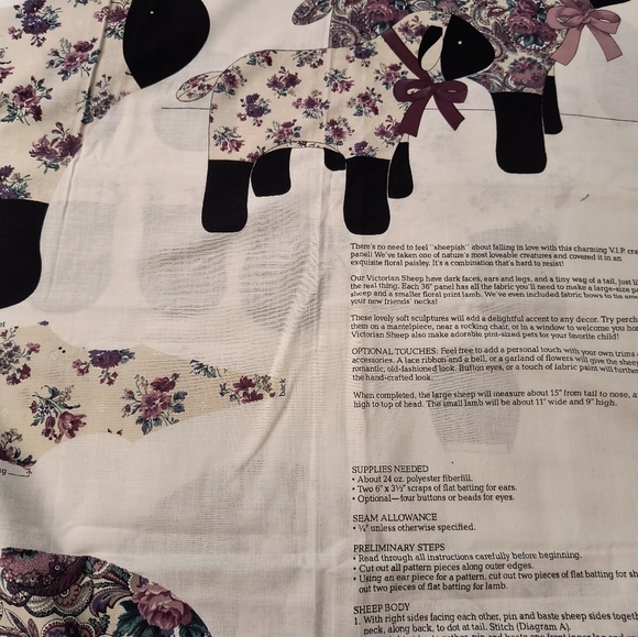 Victorian sheep panel to make 2 sheep with directions - Picture 6 of 9